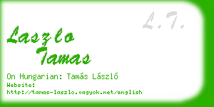 laszlo tamas business card